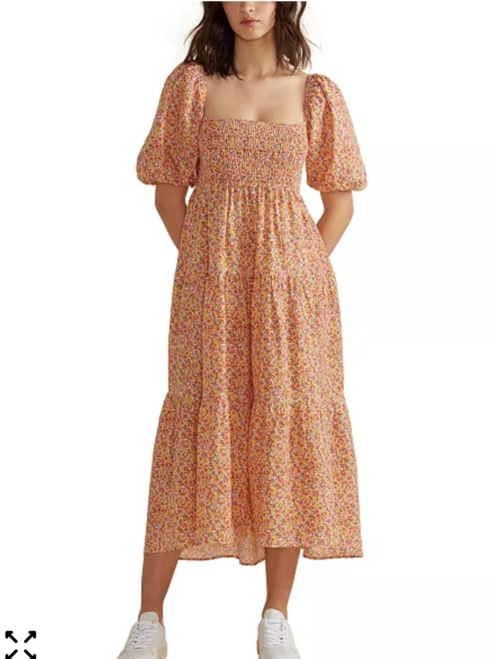 MINK PINK Smocked Cotton Pocket‎ Dress